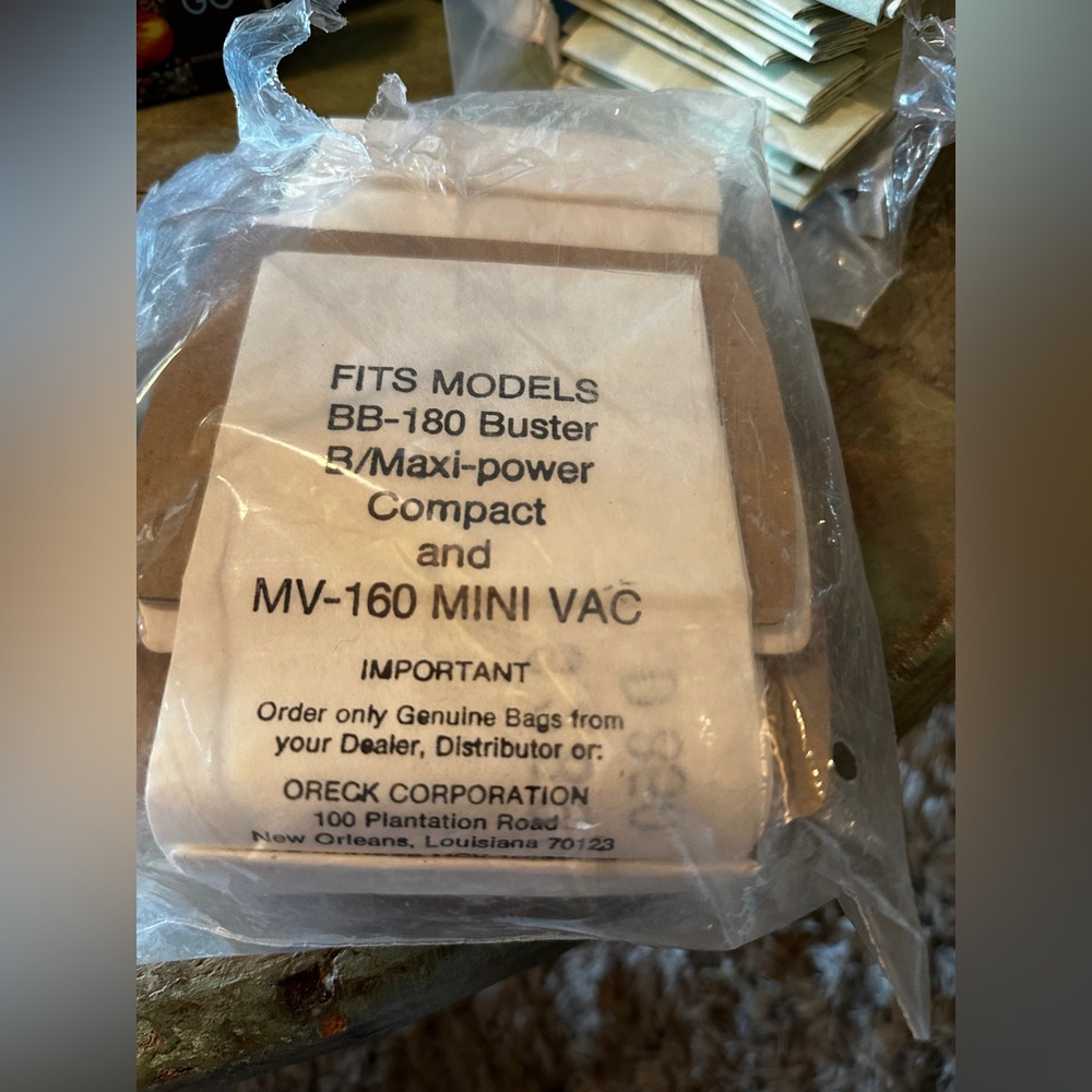 Oreck compact mini vac bags